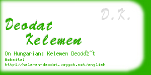 deodat kelemen business card